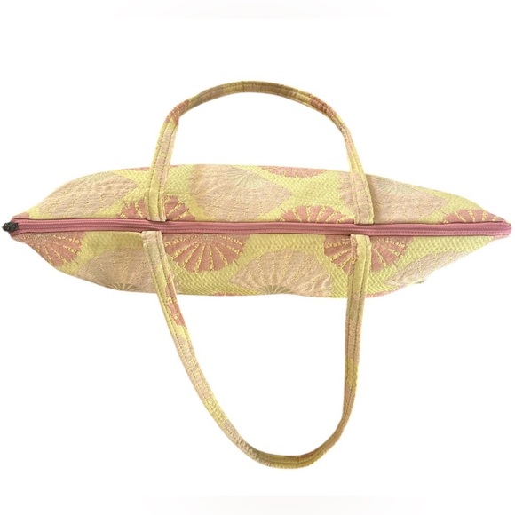 Light, yellow and coral Patterned Handbag - Picture 3 of 10